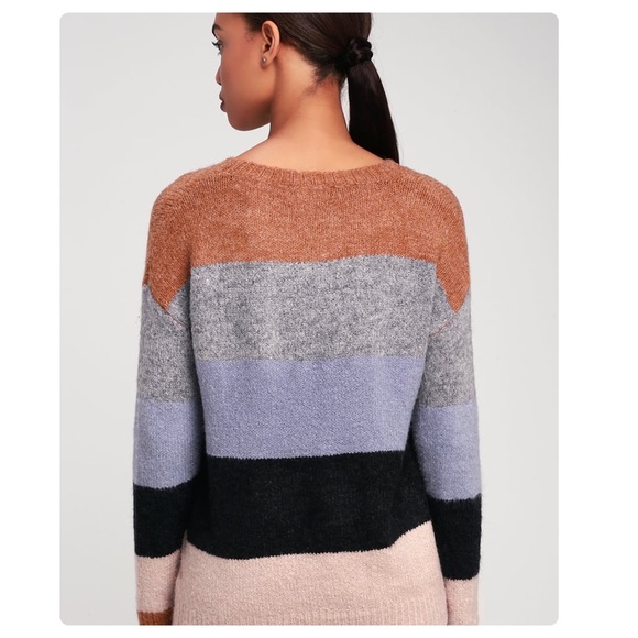 Lulu’s Unconditional Multi Striped Knit Sweater - Picture 4 of 5